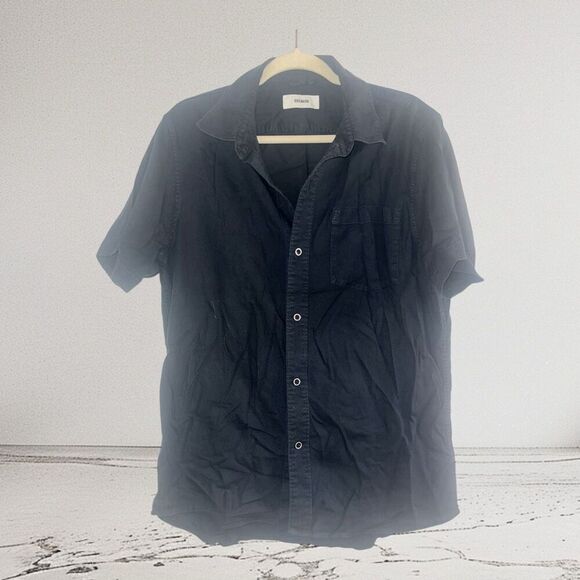✨BUCK MASON DRAPED TWILL S/S ONE POCKET SZ LARGE SHIRT✨ - Picture 7 of 11